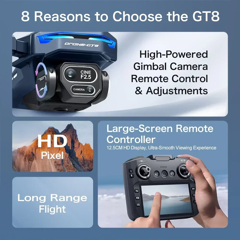 Drone 4K HD GT8 Camera Obstacl - Jjrc Drone X12 ulasan dan harga